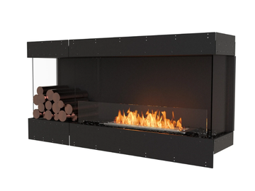 FLEX 60BY BXL - Bioethanol steel Fireplace insert with Panoramic Glass by EcoSmart Fire - view 2